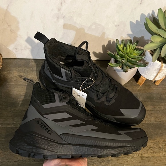 adidas Terrex Free Hiker GoreTex 2.0 Hiking Shoes Triple Black - Picture 12 of 12